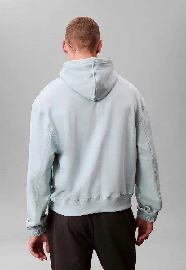 Свободная толстовка с капюшоном и пижамный топ из смешанной ткани Calvin Klein, Cloud Blue — фото 3