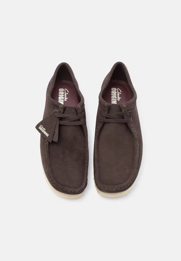 Повседневные кроссовки wallabee на шнуровке Clarks Originals, Dark Brown — фото 4