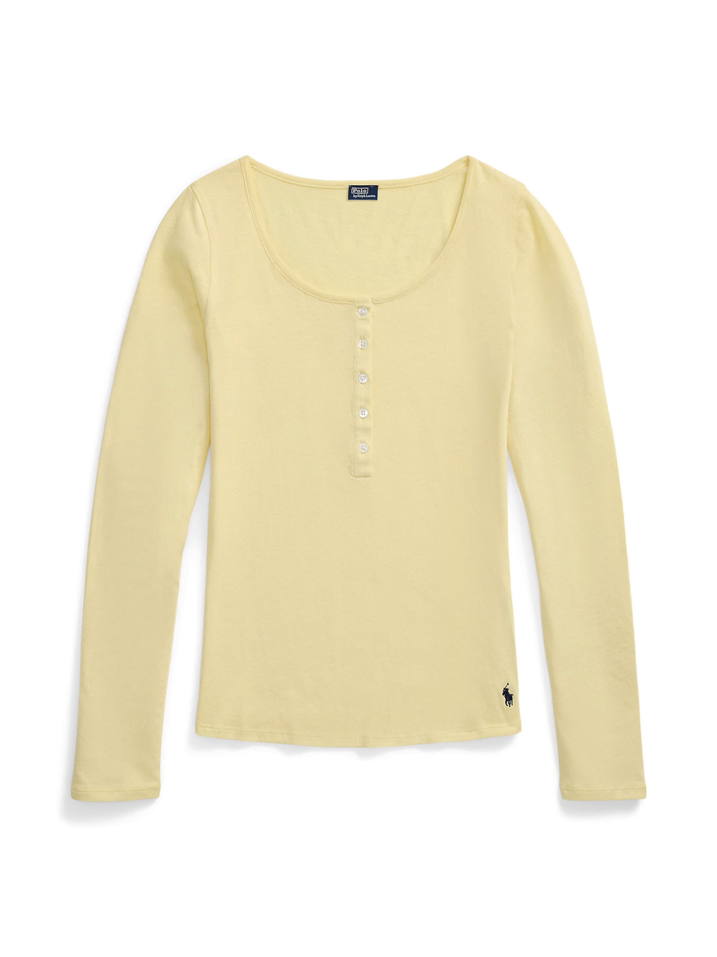 

Polo Ralph Lauren Лонгслив 'Whisper Weight Cotton' в светло-желтом цвете