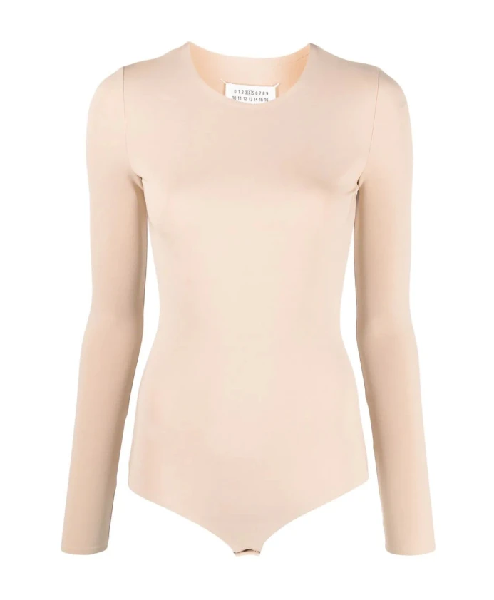 

Блузка из вискозы и эластана Maison Margiela, бежевый