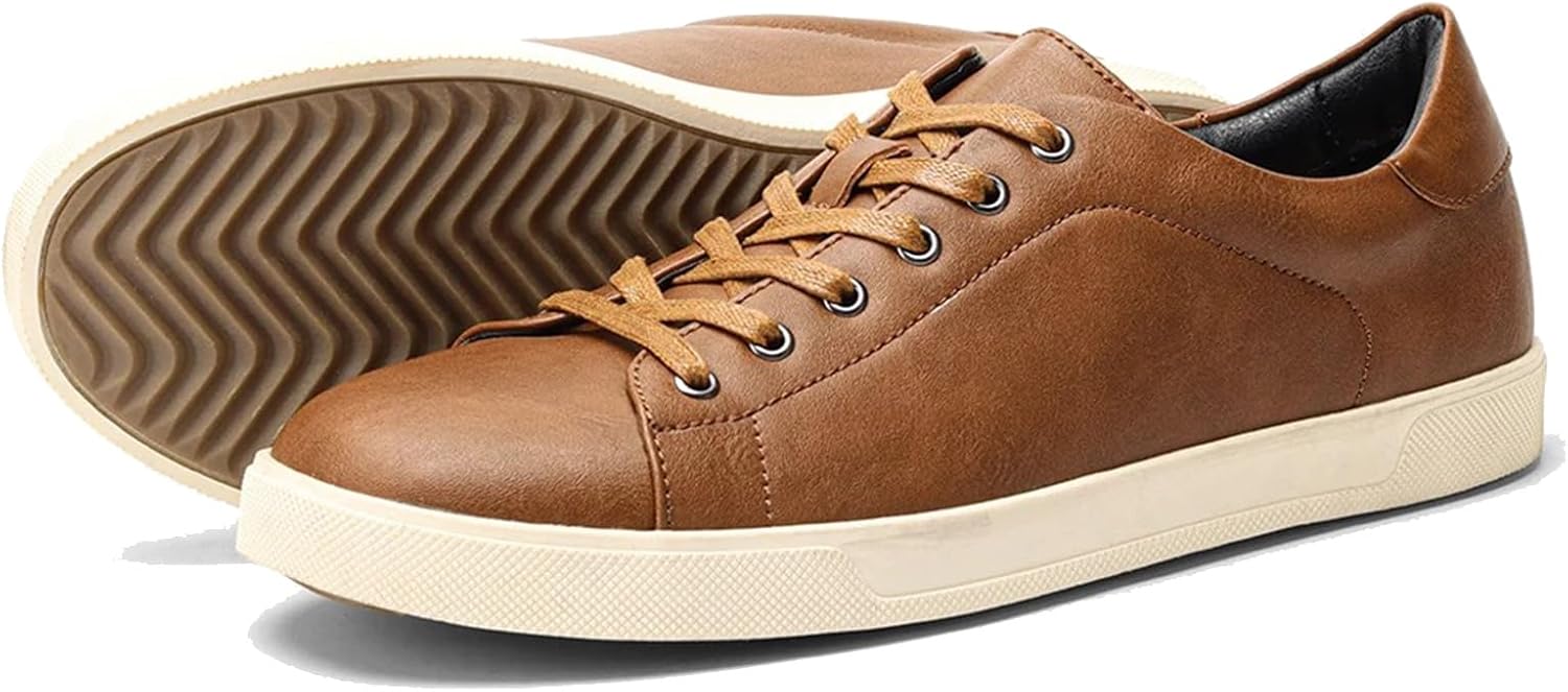 

Мужские повседневные скейтбордические кроссовки, спортивные сникерсы на платформе, удобные кроссовки на шнуровке для мужчин Generic, хаки