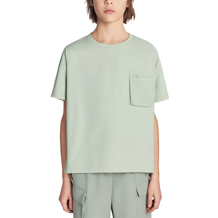 Футболка DESCENTE Movewear T Shirt SS25 для подростков, светло-зеленая