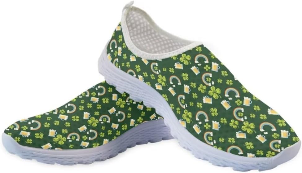 

Кроссовки Jeiento на Хэллоуин для женщин и мужчин, для вечеринки на Хэллоуин, прогулок и бега, слипоны, дышащая сетка, спортивная и модная обувь, зеленый