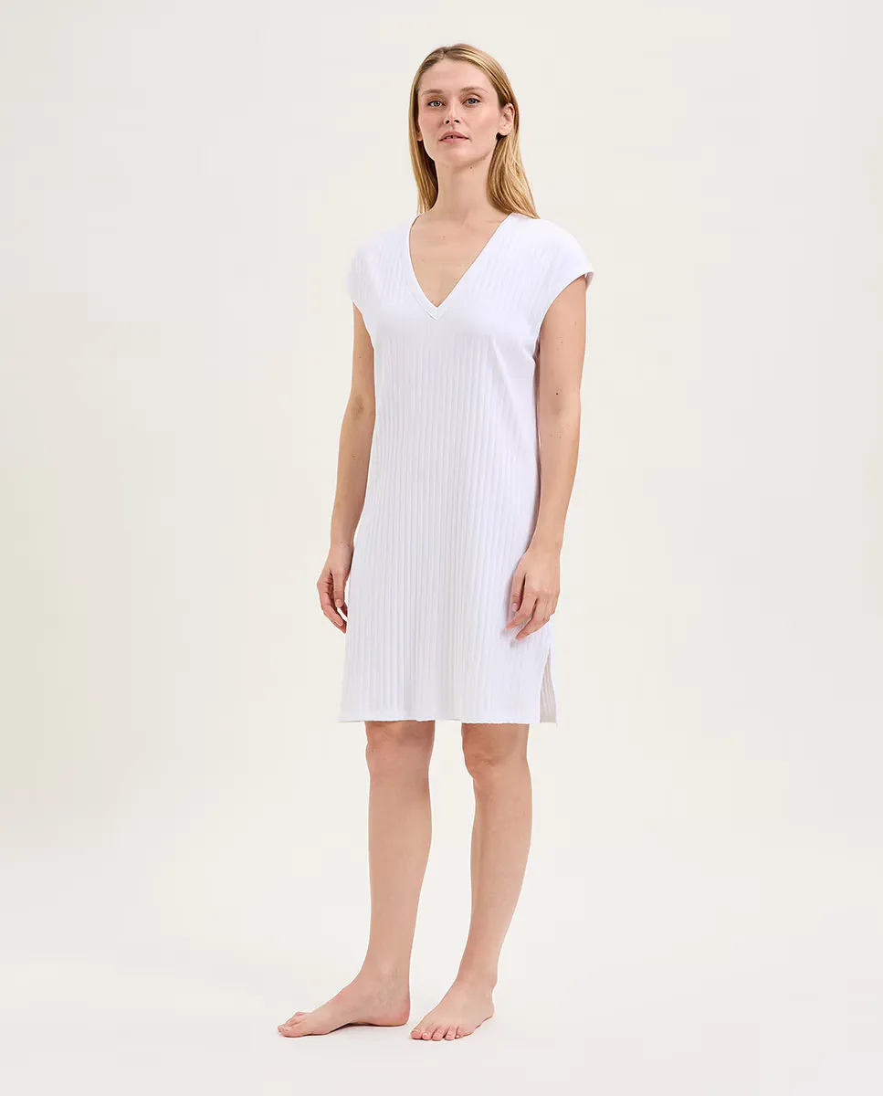 

Женская ночная рубашка с короткими рукавами Laurence Tavernier, белый