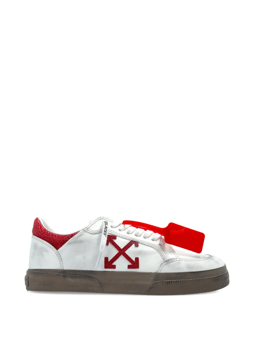 Текстурированные кожаные кеды arrow OFF-WHITE, белый