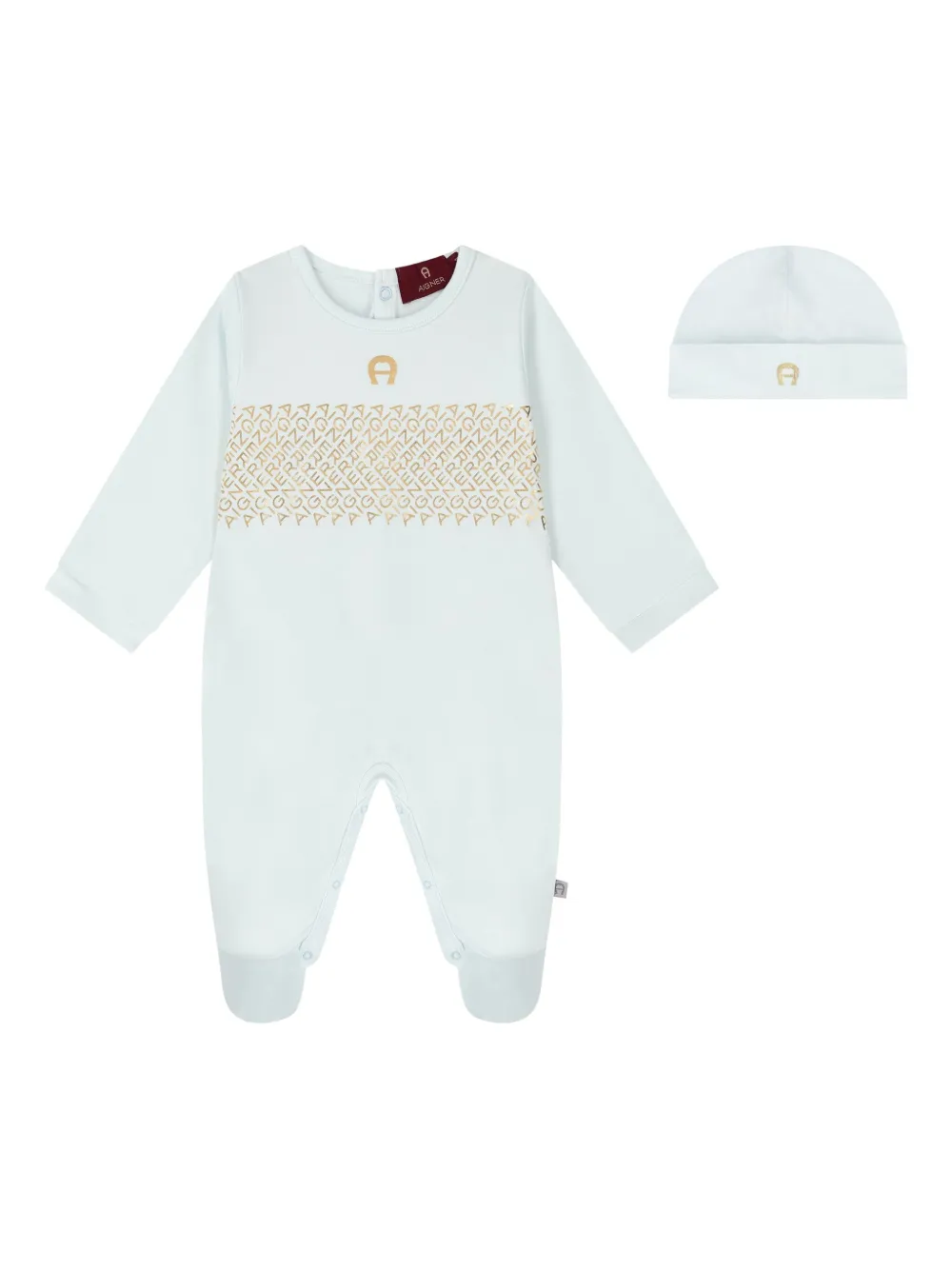 

Комплект для новорожденного с логотипом Aigner Kids, синий