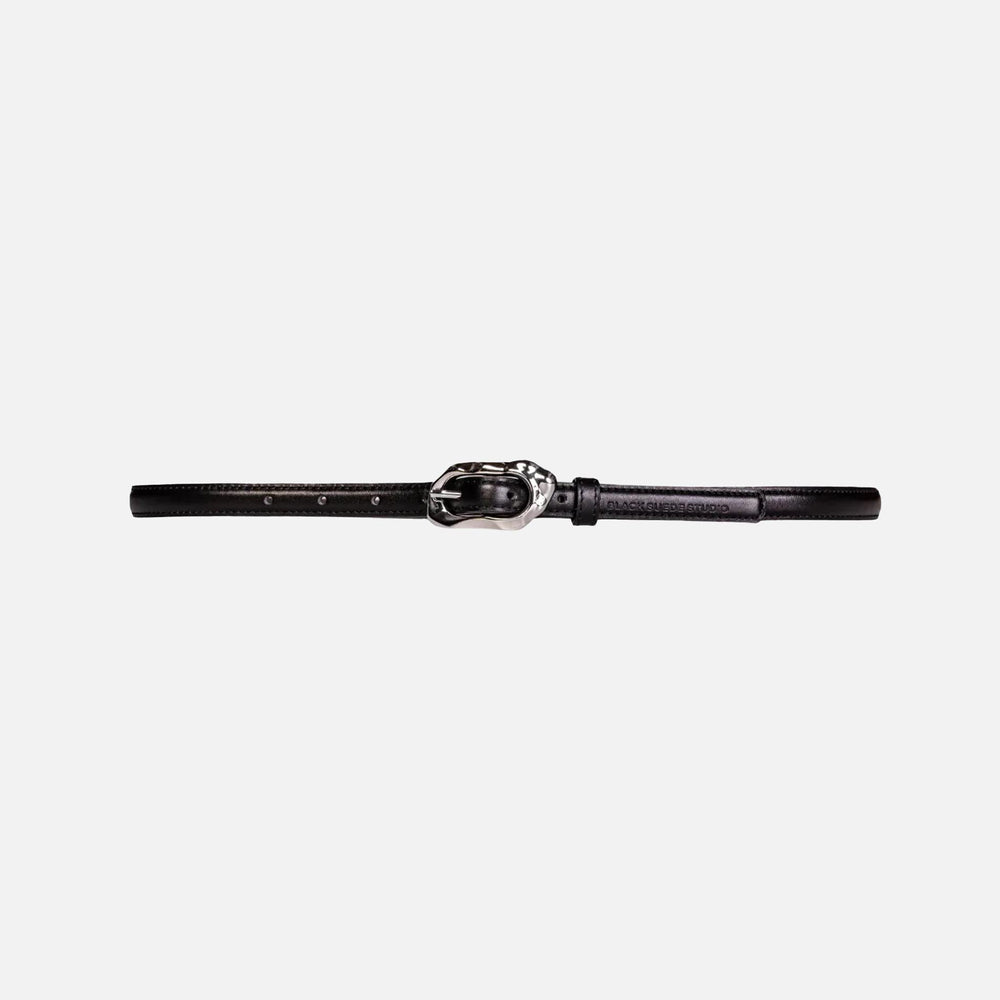 

Ремень Black Suede Studio Greca Leather Belt, черный