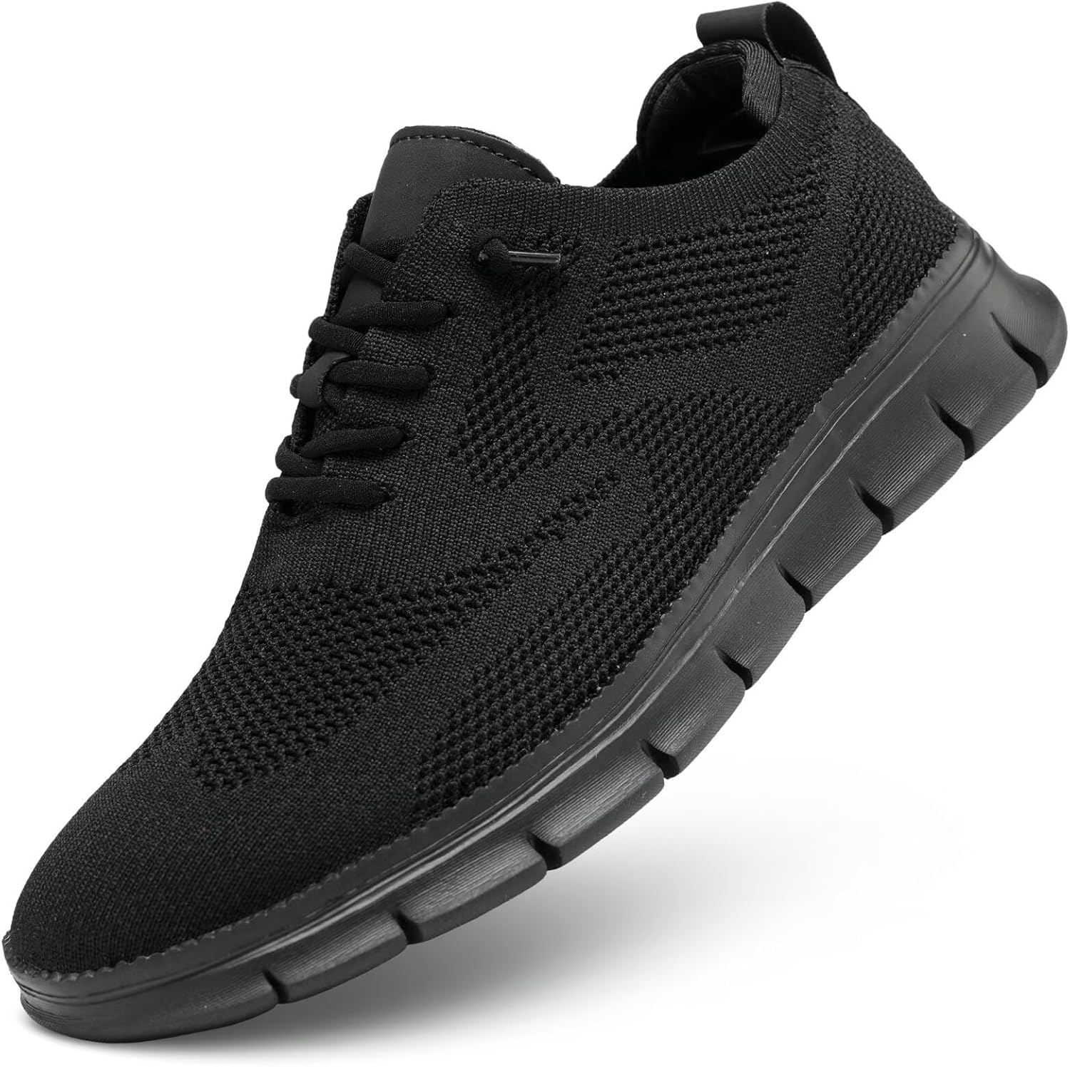 

Мужская повседневная обувь, модные кроссовки для ходьбы с сеткой, деловые оксфорды для работы, легкая обувь с мягкой подошвой Kvovzo, 2 Black