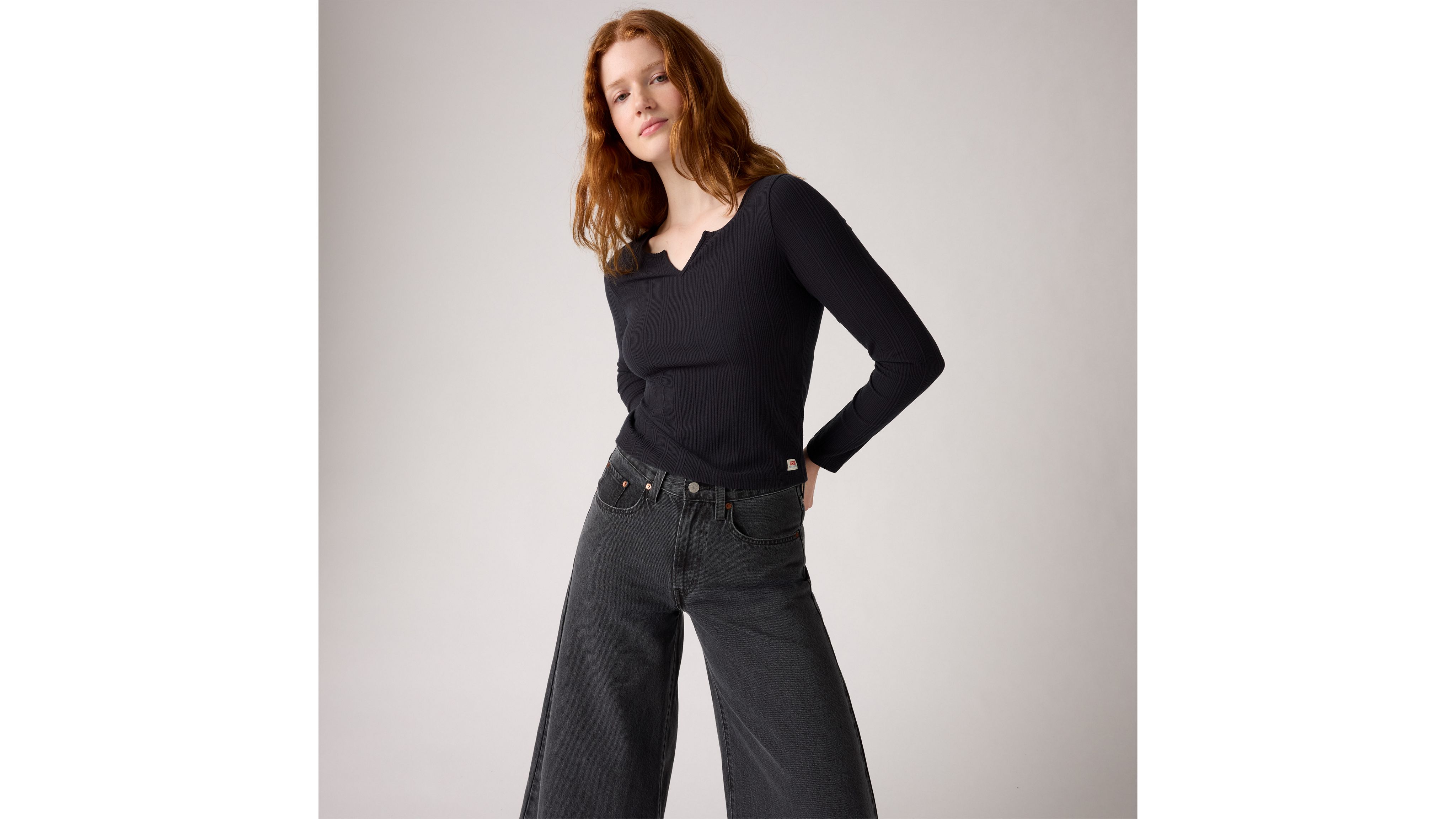 

Футболка с длинным рукавом Dry Goods Supersoft Levi's, Anthracite Night - Black