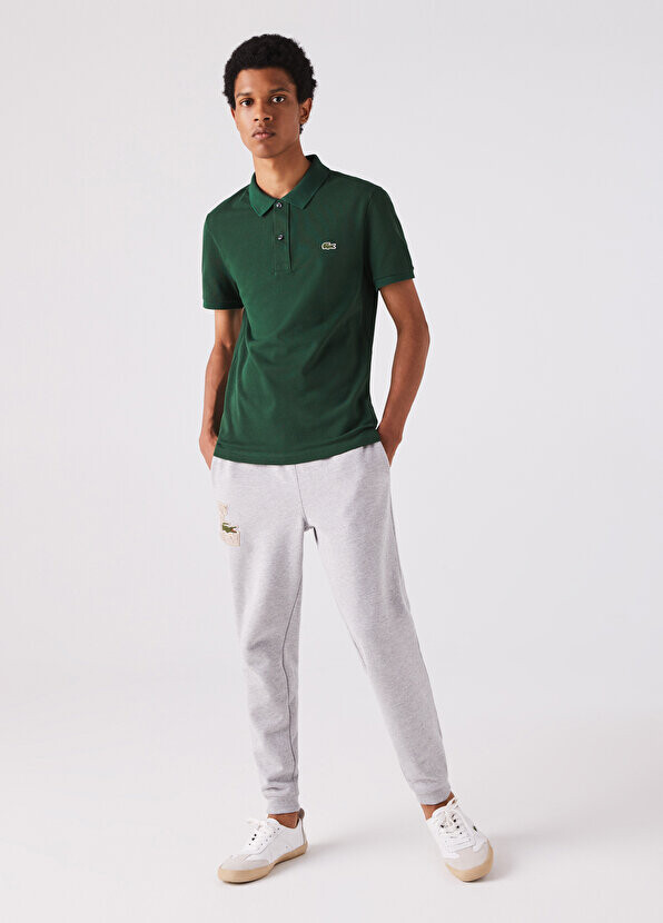 Футболка-поло Lacoste L.12.12 Slim Fit Мужская Зеленая — фото 2