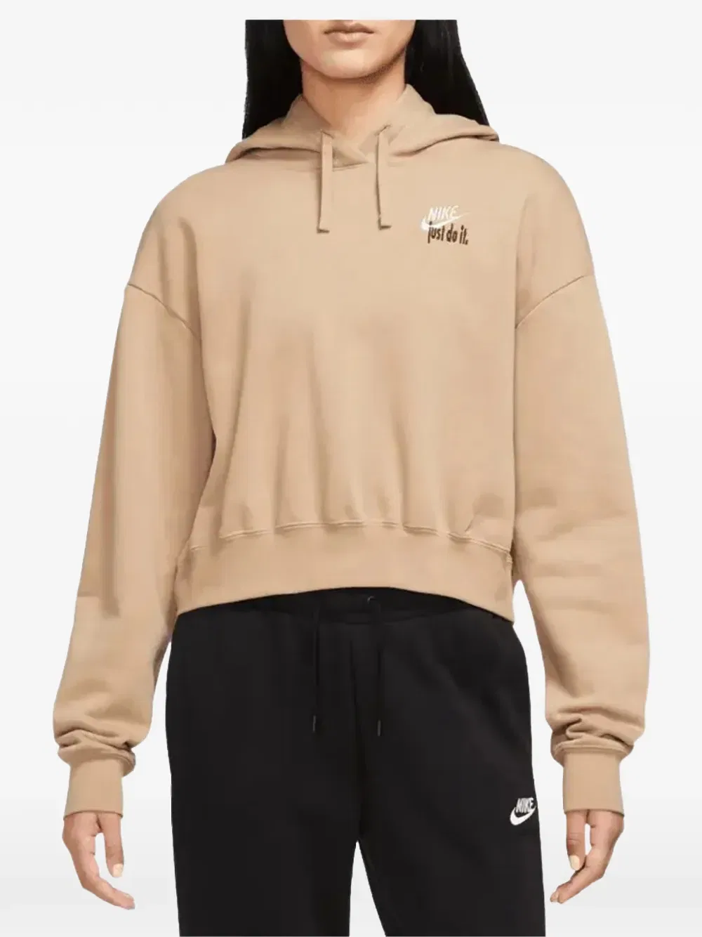 Укороченная толстовка-пуловер оверсайз Nike, нейтральный