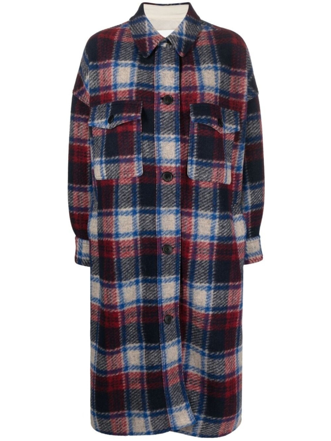 

Клетчатое пальто-рубашка Fontizi MARANT ÉTOILE, синий