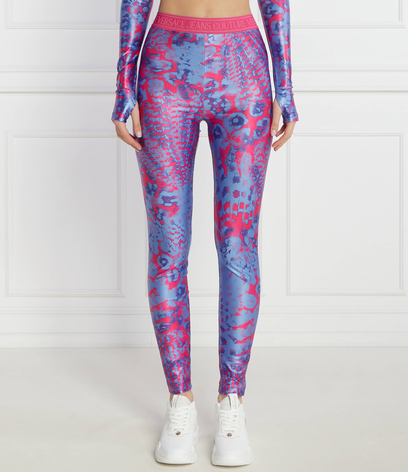 

Леггинсы Versace Jeans Couture Slim Fit, синий