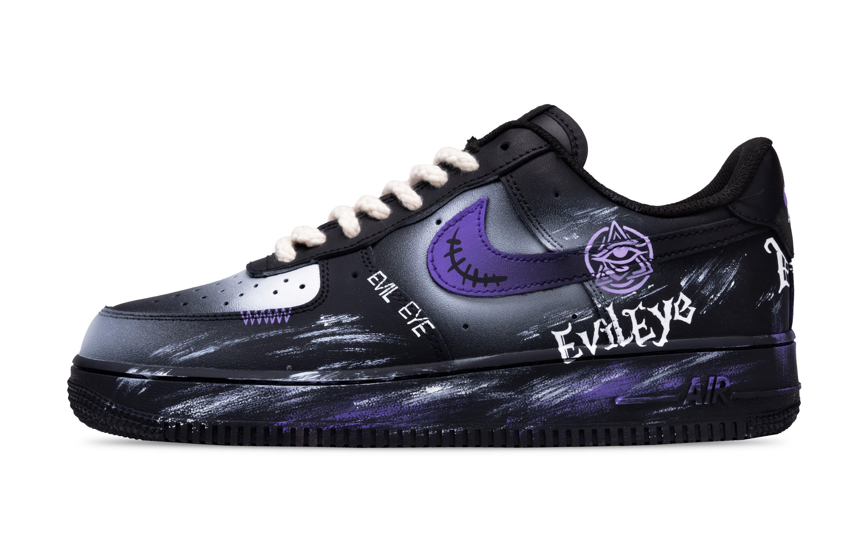 

Nike Кроссовки для скейтбординга Air Force 1 мужские, низкие, черно-фиолетовые