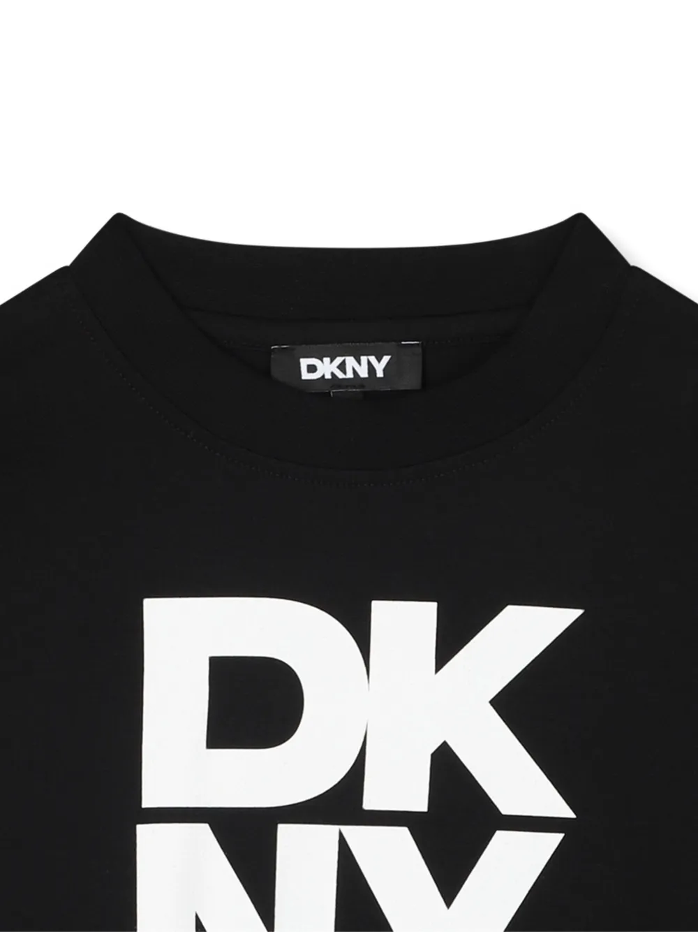 Топ с длинными рукавами и логотипом Dkny Kids, черный — фото 3