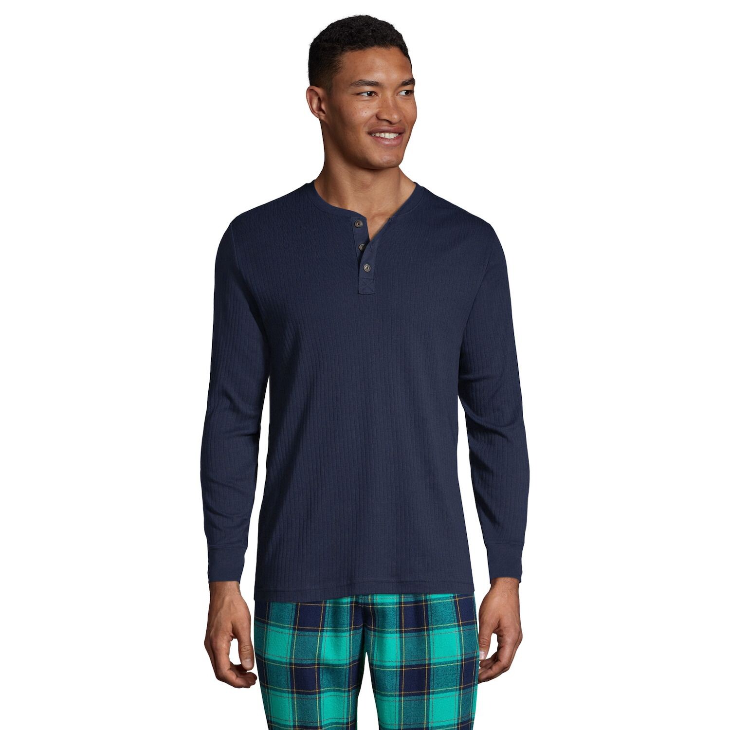

Вязаная пижама в рубчик Big & Tall Henley Lands' End