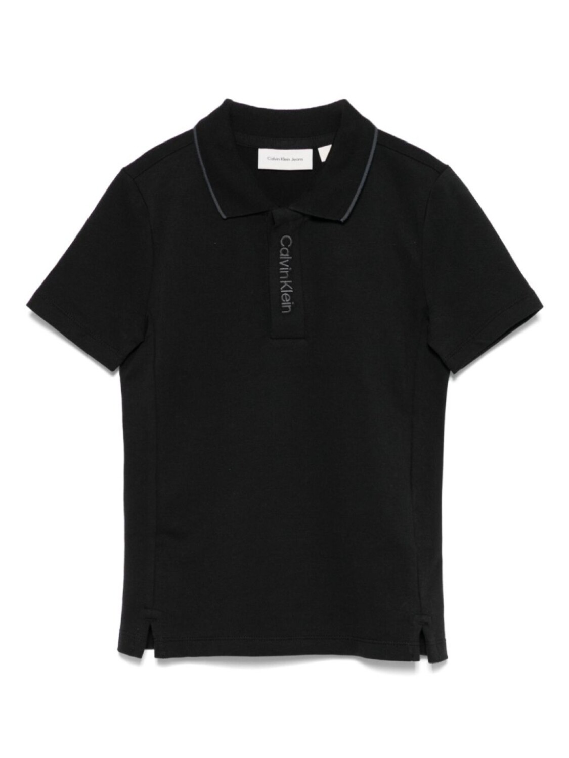 

Calvin Klein Kids рубашка поло с вышитым логотипом, черный
