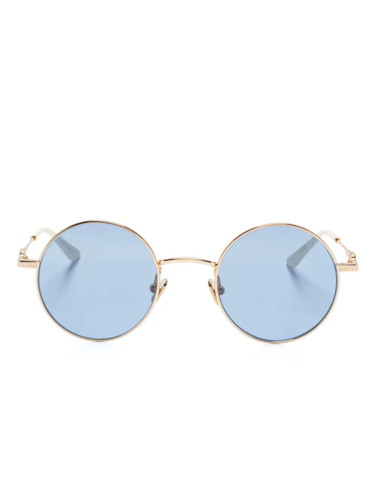 

VALENTINO GARAVANI EYEWEAR солнцезащитные очки в круглой оправе, золотой
