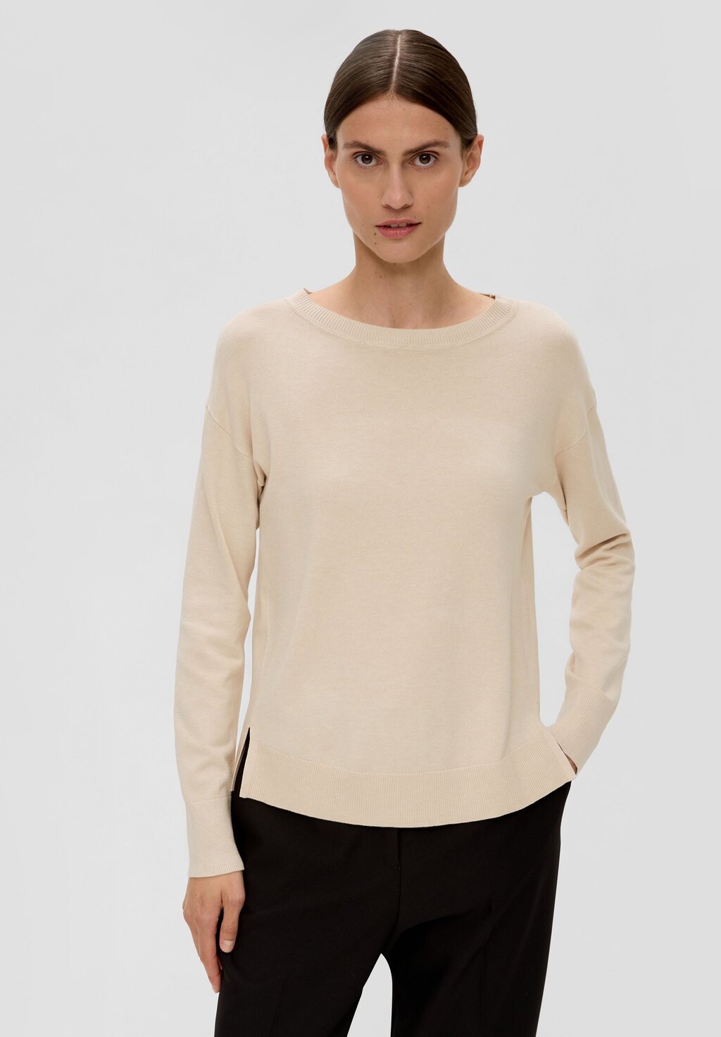 

Вязаный свитер LEICHTER AUS s.Oliver BLACK LABEL, цвет beige