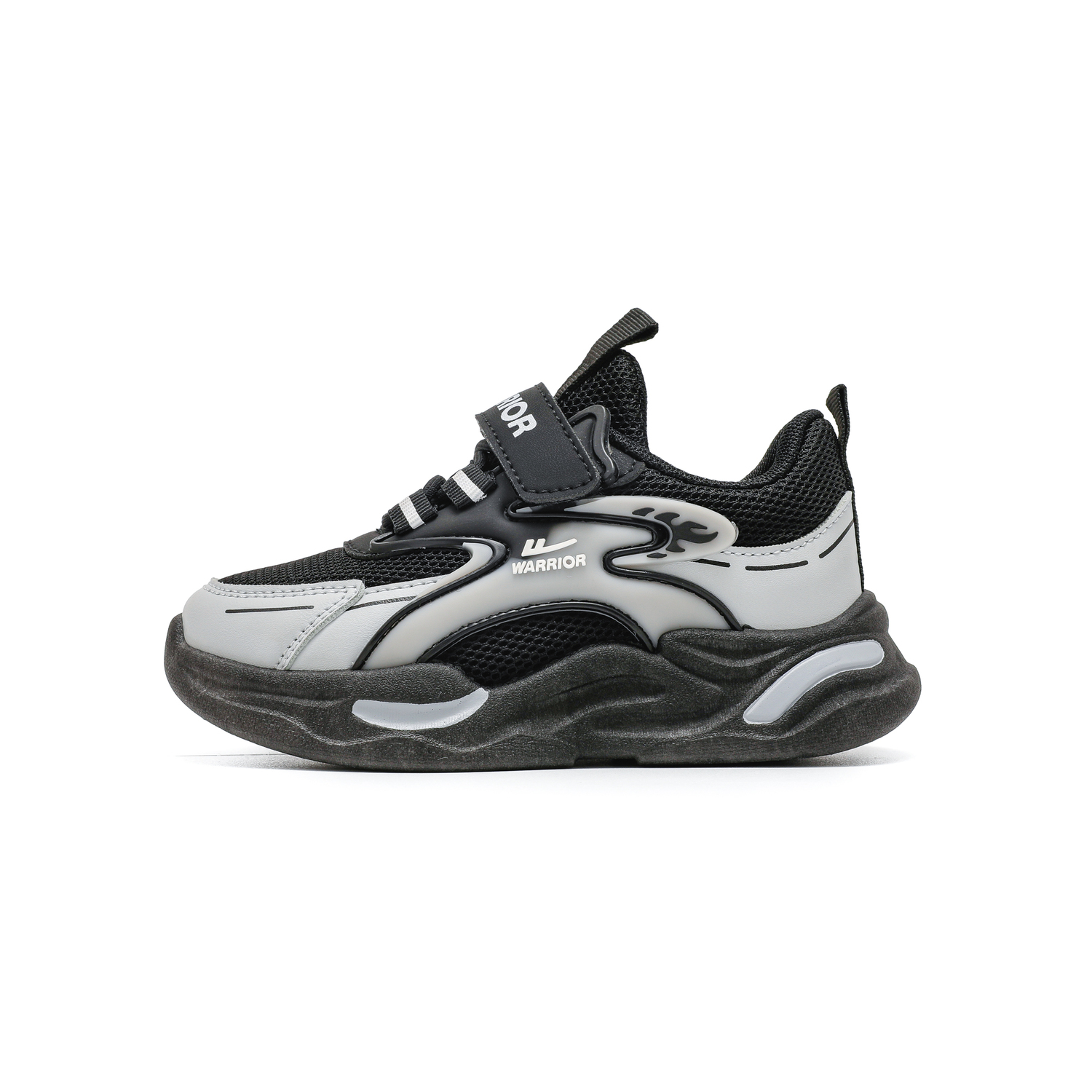 

Slip Resistant Abrasion Resistant Kids Lifestyle Shoes Kids' WARRIOR, черный/серый