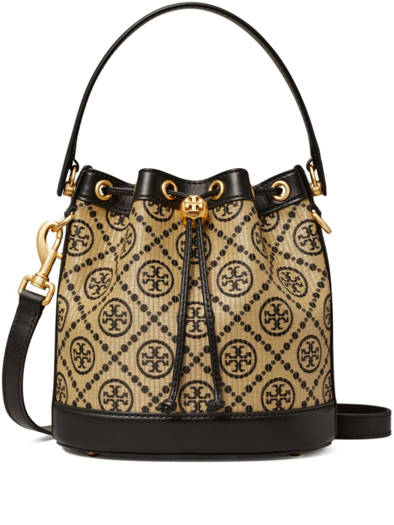 

Tory Burch панама T Monogram, черный