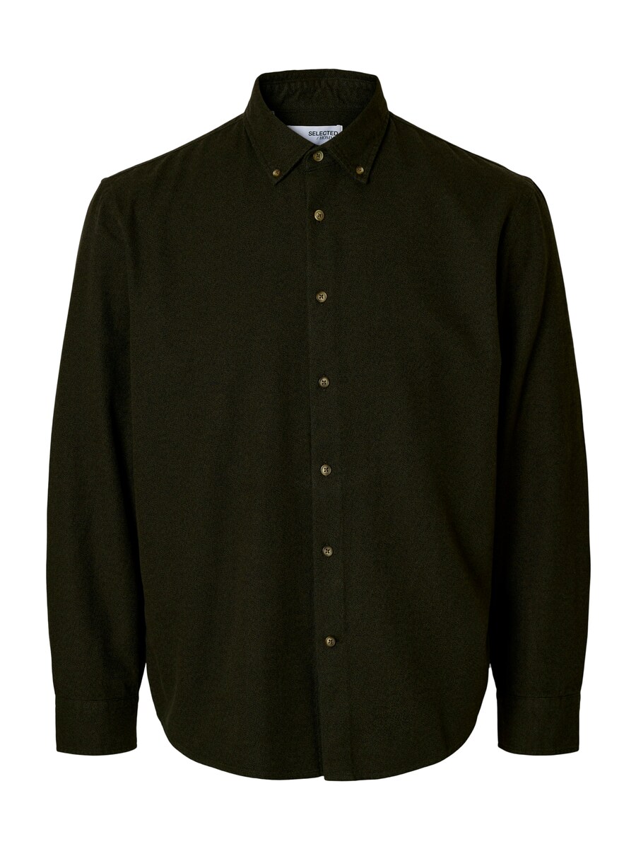 

Рубашка на пуговицах классического кроя SELECTED SLHNOAH, оливковый