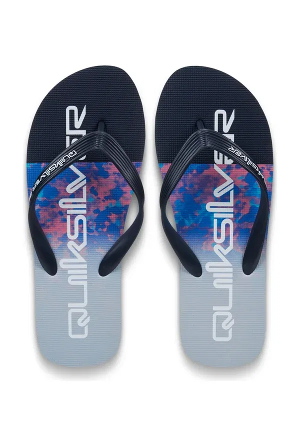 Мужские пляжные тапки Quiksilver Molokai stripe pool shoes, бирюзовый — фото 2