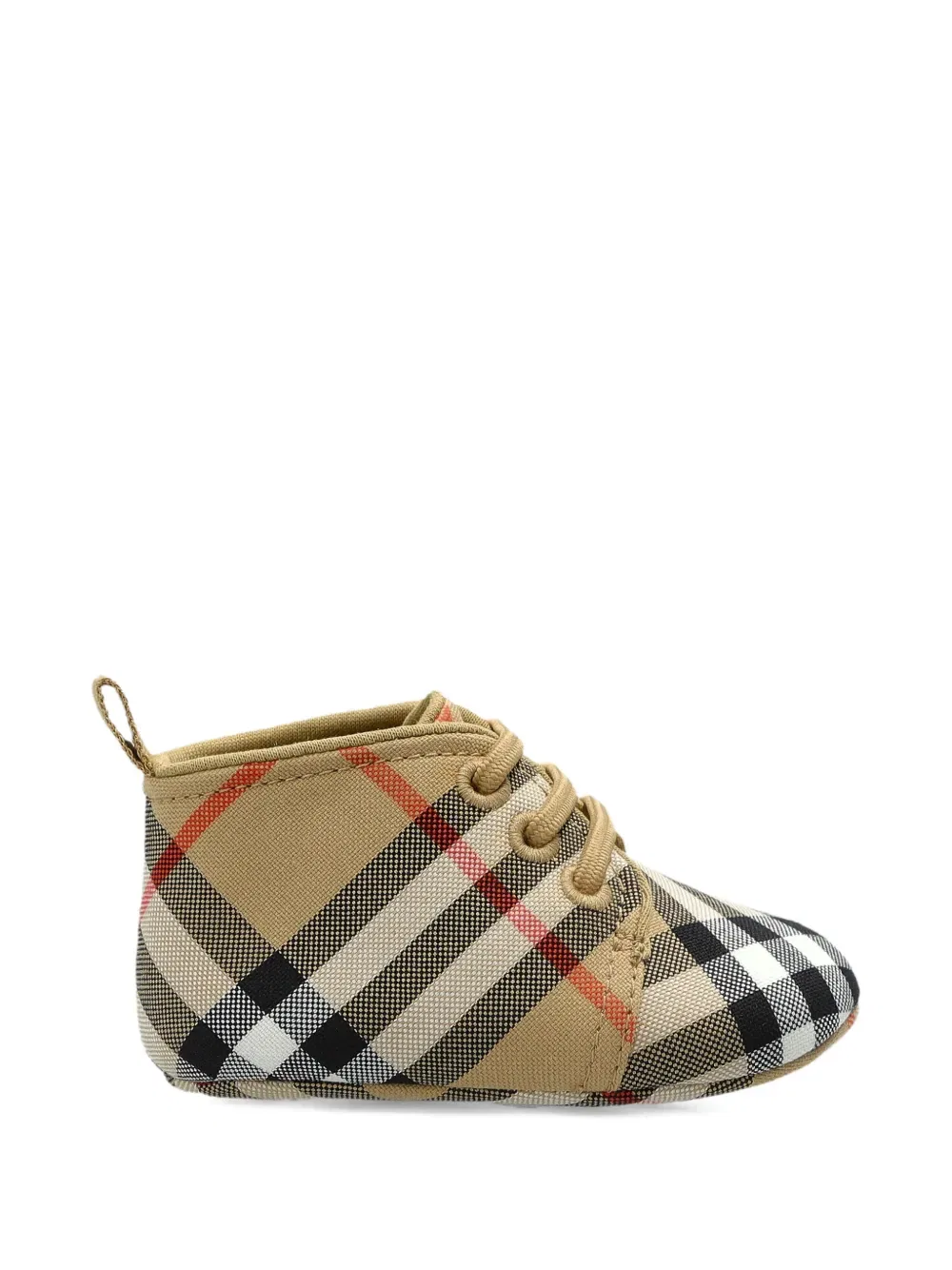 Детские туфельки в клетку Burberry Kids, нейтральный — фото 2