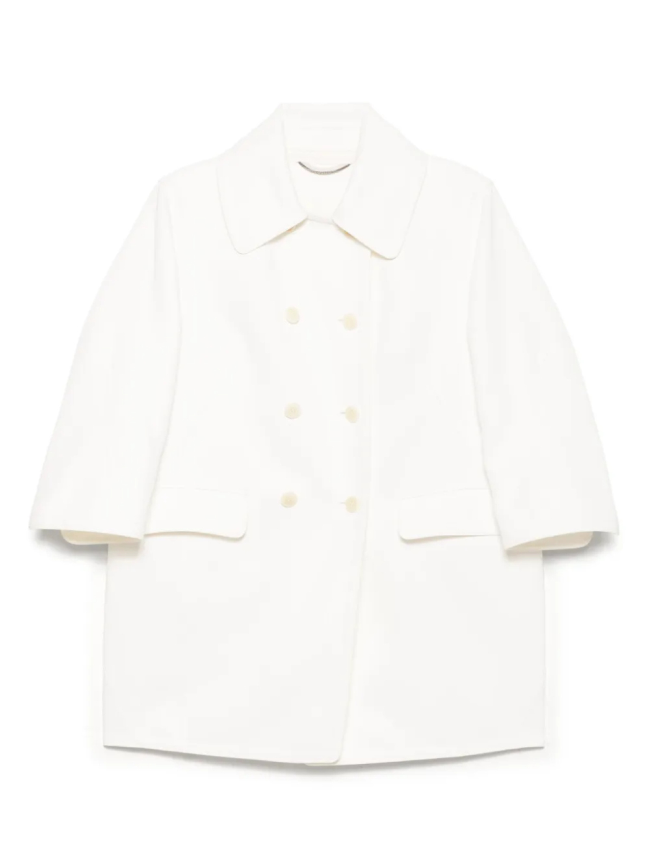 

Двубортное пальто из кади Ermanno Scervino, белый