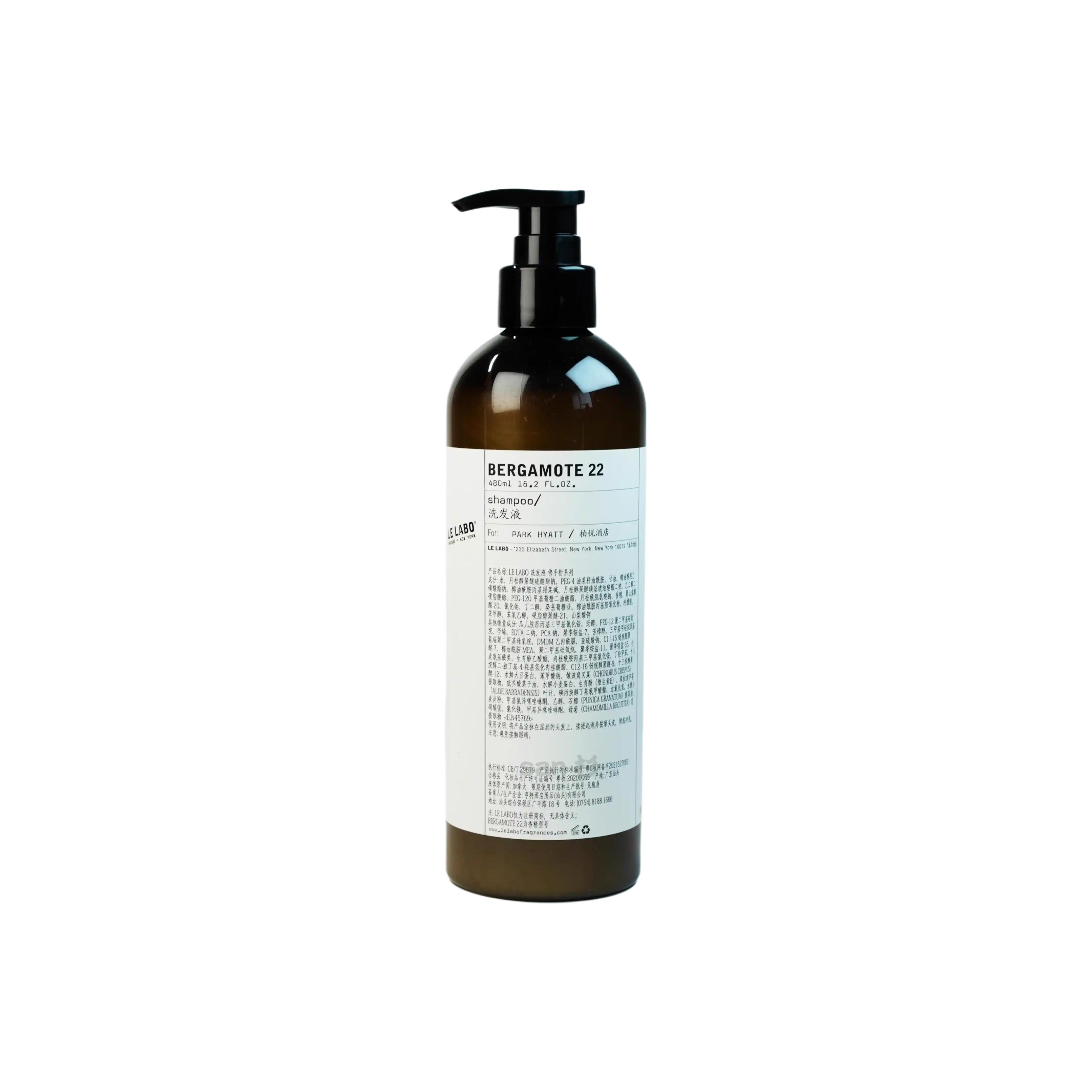 Шампунь 22 Citrus Bergamot Scent для ухода за волосами увлажняющий с долговременным ароматом придающий объем и пышность 480ml Le Labo — фото 2