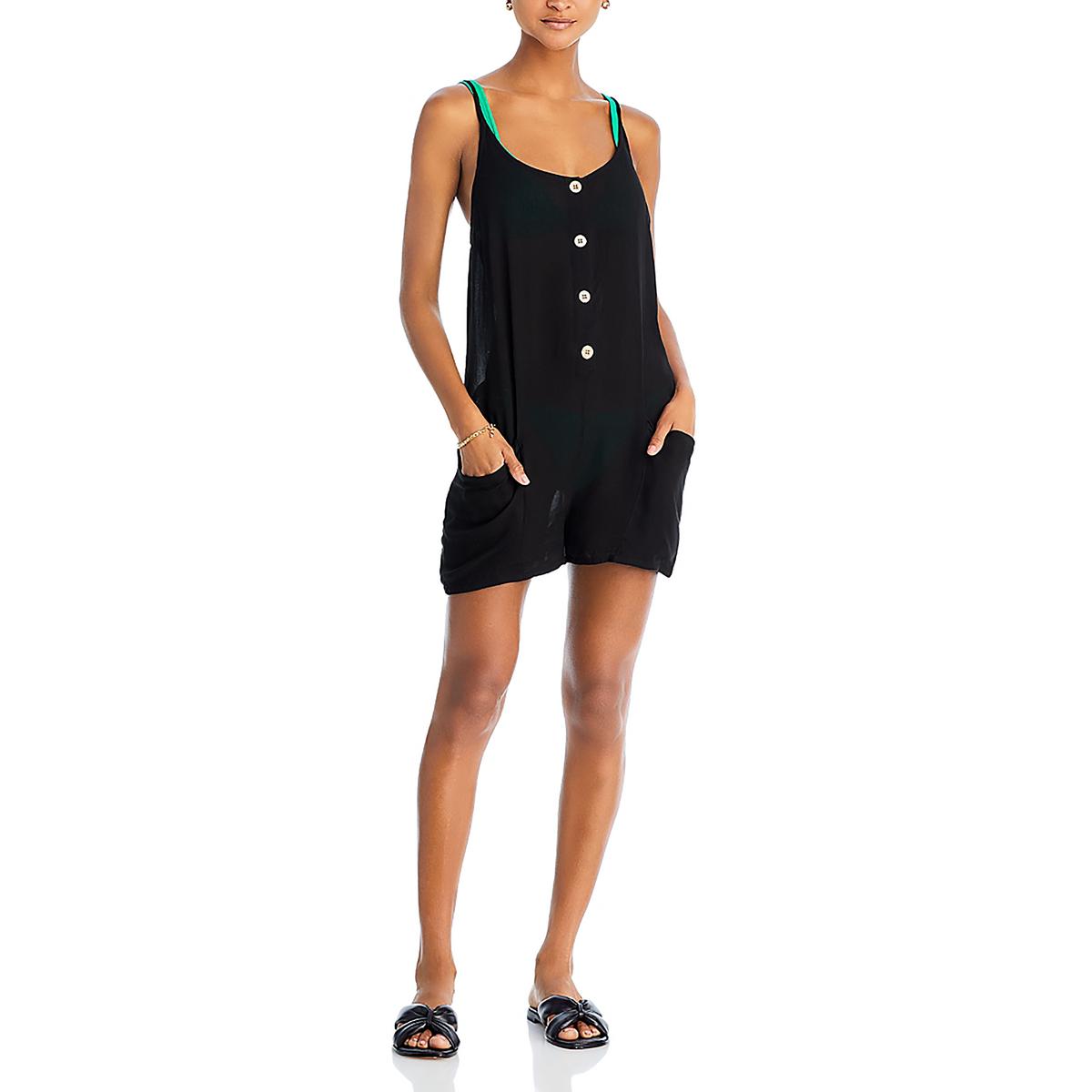 

Женский однотонный комбинезон Cover Up Aqua Swim, черный