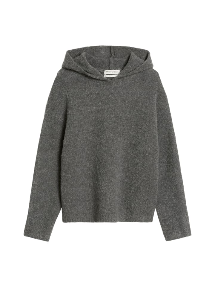 

Толстовка с капюшоном свободного кроя цвета Rocky Gray Melange Marc O'Polo