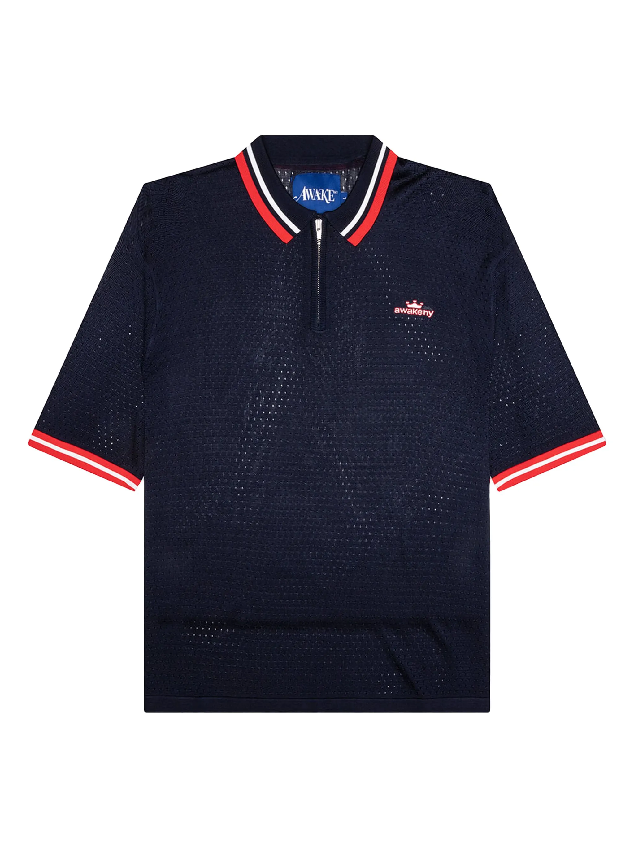 

Рубашка поло с воротником на молнии Awake Ny, синий