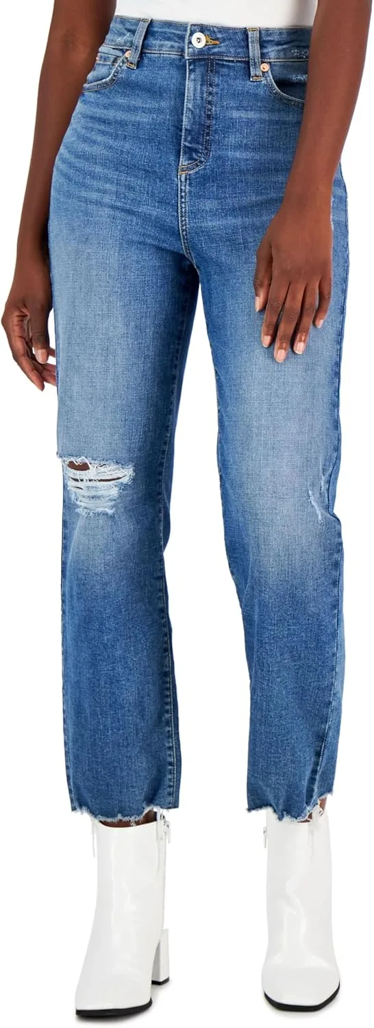 

International Concepts Женские джинсы High Rise Distressed Straight Leg