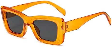 

Винтажные классические квадратные солнцезащитные очки для женщин с защитой от УФ-излучения UV400, панк-очки для мужчин и женщин, простые солнцезащитные очки MTZJH, Orange