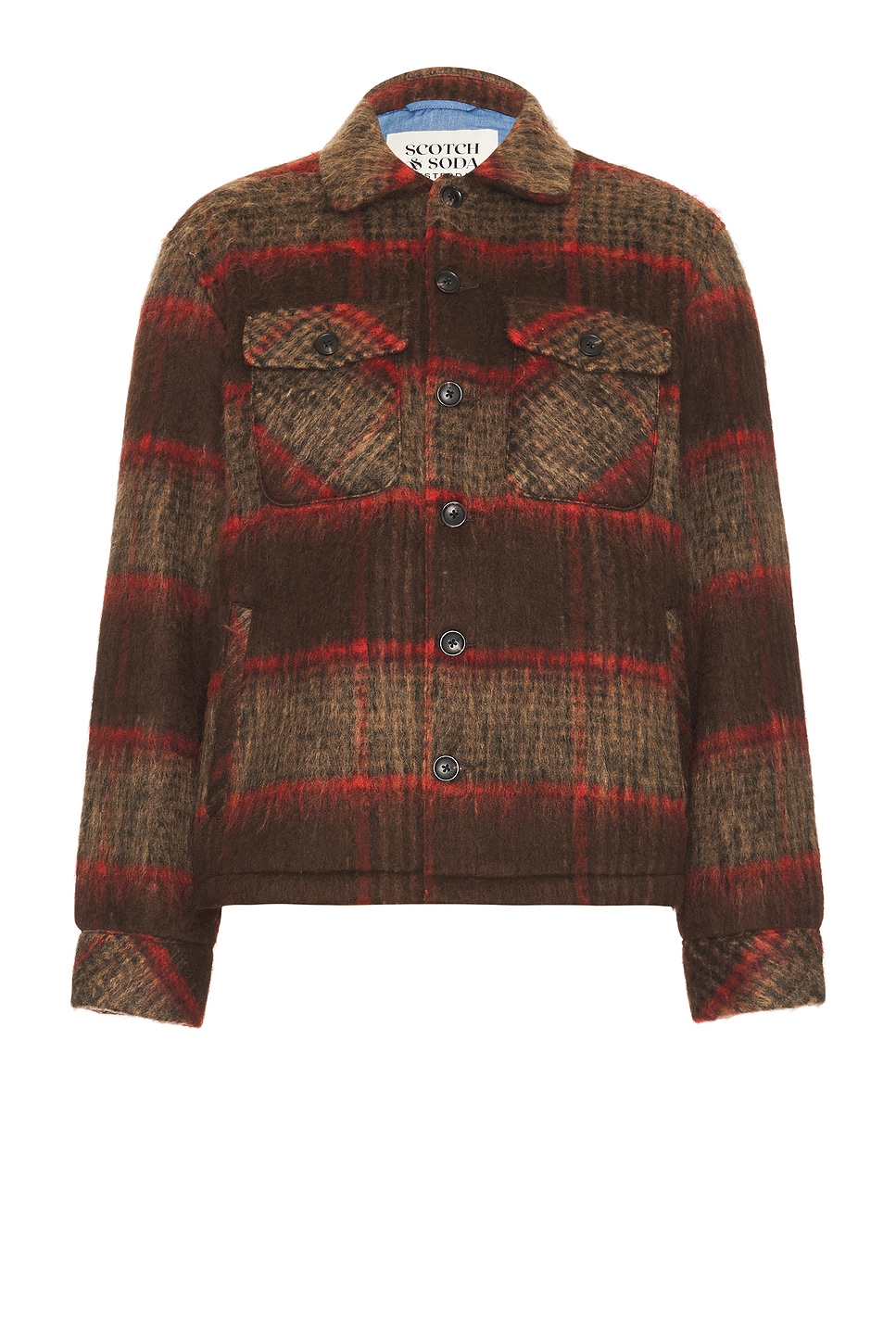 

Верхняя рубашка из смесовой шерсти с начесом Scotch & Soda, цвет parchment