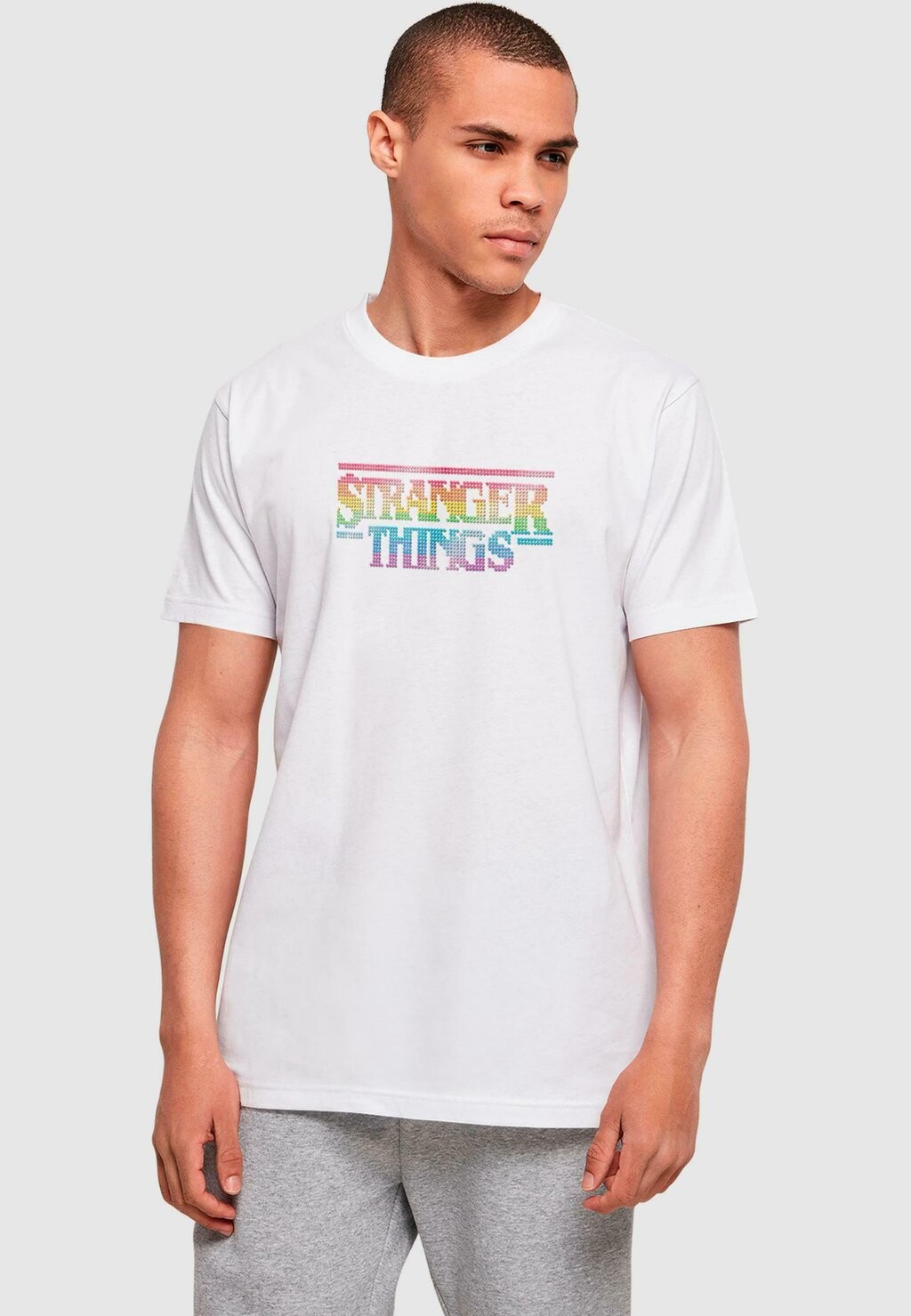 

Футболка с принтом STRANGER THINGS RAINBOW DOT LOGO ABSOLUTE CULT, белый