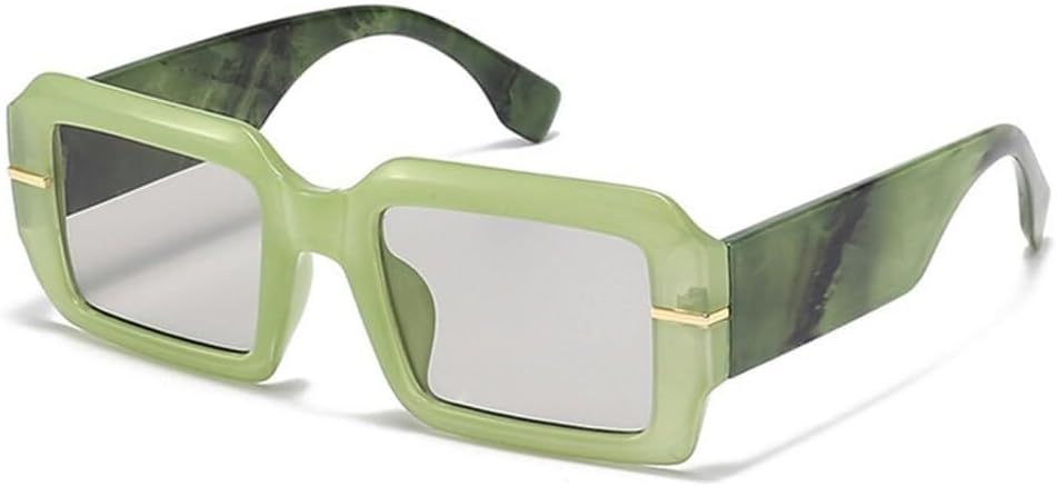 

Модные женские солнцезащитные очки класса люкс в стиле ретро, ​​мужские яркие, трендовые, двухцветные, солнцезащитные очки с защитой от УФ-излучения UV400 LXLHWN, Green Light Gray