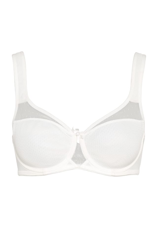 

Бюстгальтер Nuance Minimer с декоративными бантами и сетчатыми вставками Lascana, бежевый