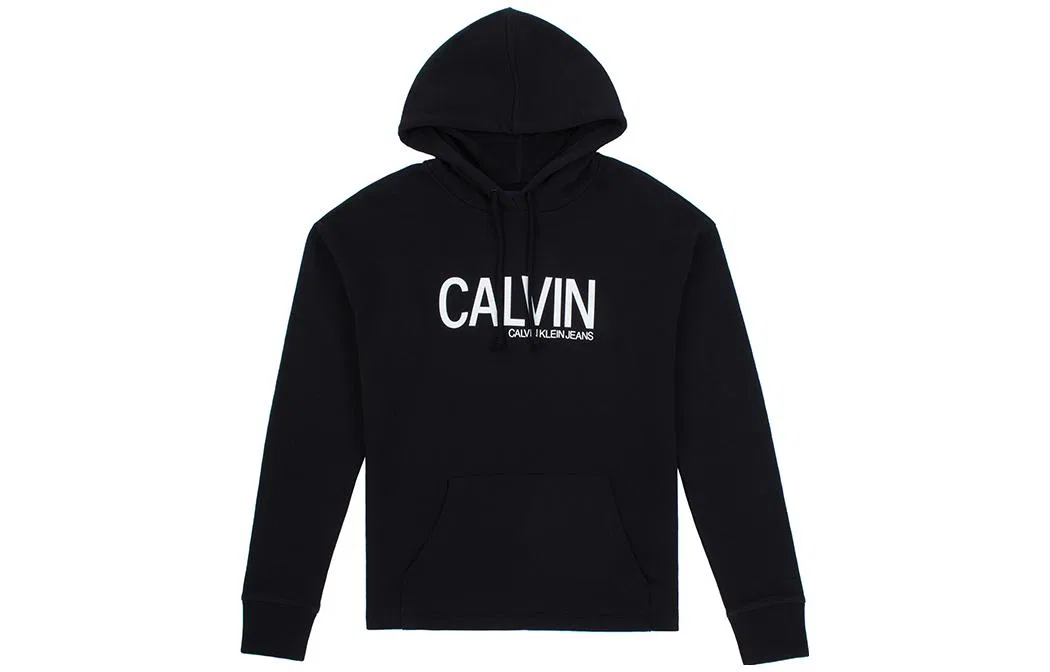 Худи женское с капюшоном Calvin Klein черное