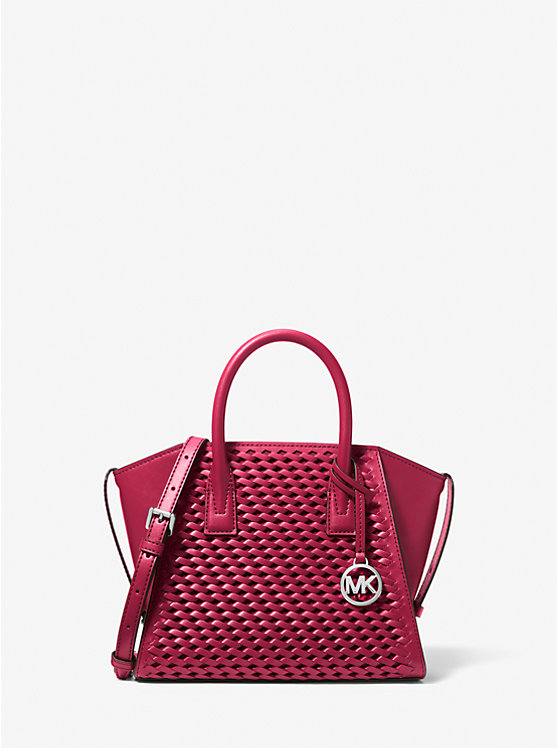 

Маленькая плетеная сумка Avril Michael Kors, красный