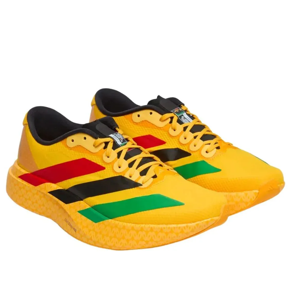 Кроссовки Adidas x Bob Marley Adizero EVO SL 'Bold Gold' — фото 2