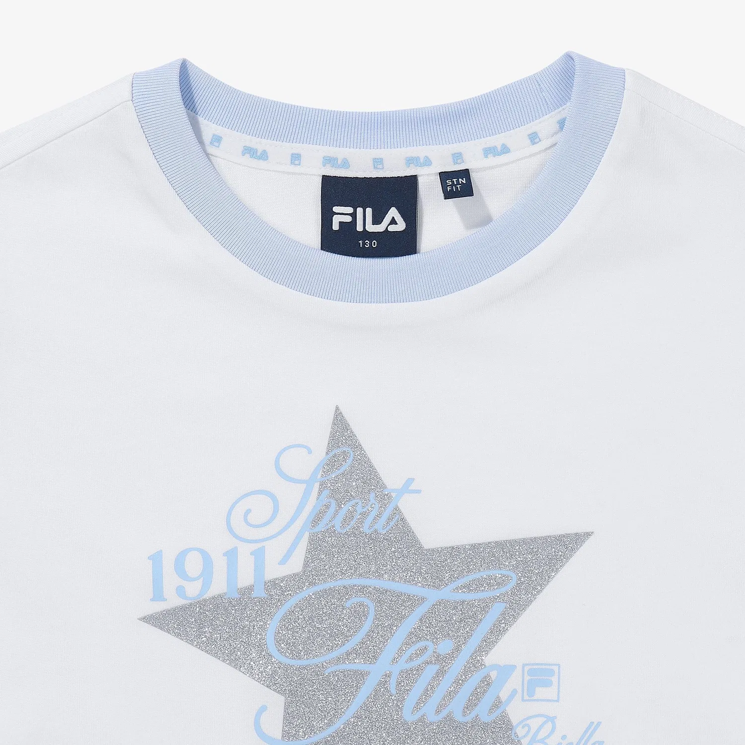 Детская укороченная футболка Twinkle Stitch белая от Fila Kids — фото 3