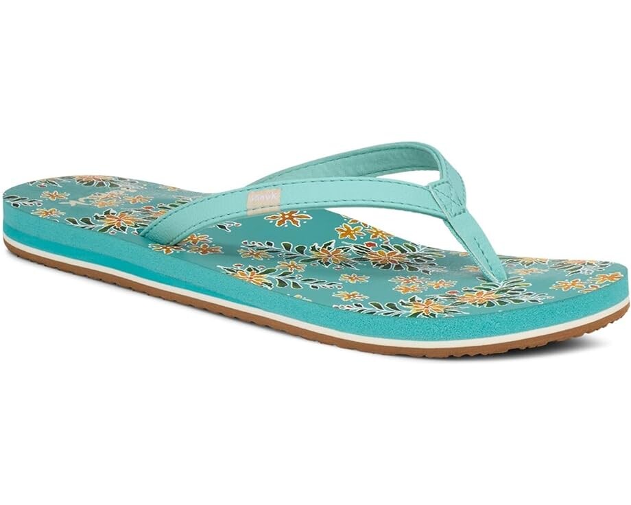 

Сандалии Sanuk Yoga Joy Vintage Floral, цвет Aqua Splash