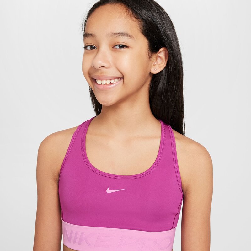Спортивный бюстгальтер для девочек с надписью Swoosh Pro Nike, мультиколор — фото 4
