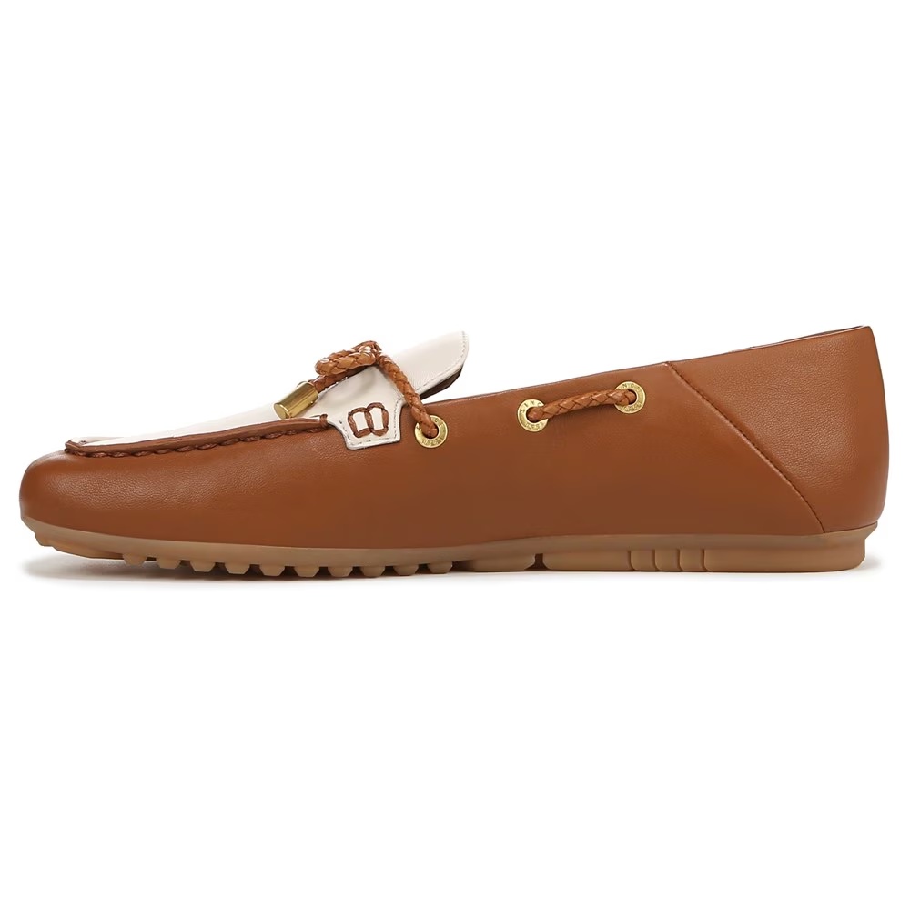 Туфли-лоферы с кисточками Zepher от Sarto By Franco Sarto, tan/white leather — фото 4