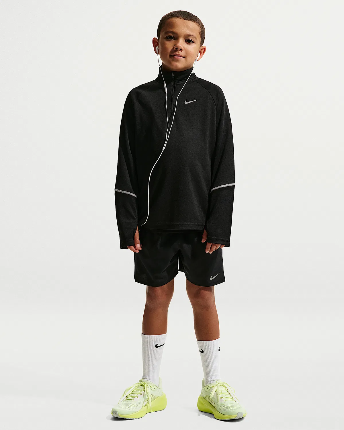 Детские тренировочные шорты Nike Miler Dri-FIT, Black/Black