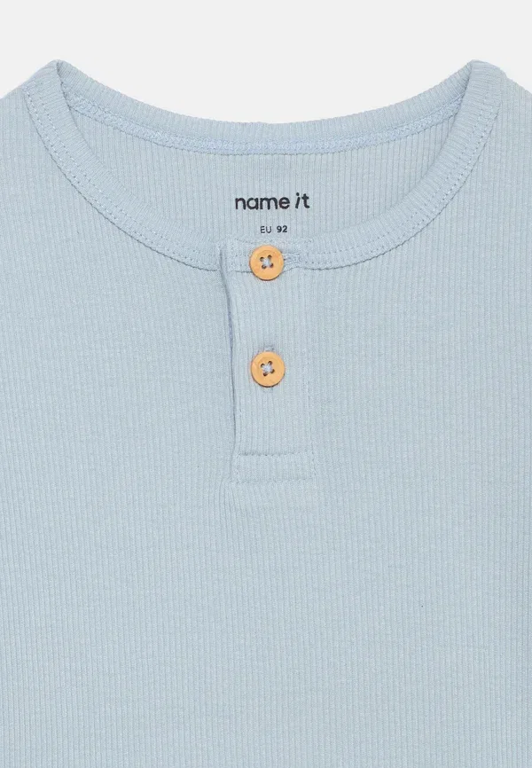 Футболка Name It Nmmkab ss top noos basic t-shirt, синий туман — фото 4
