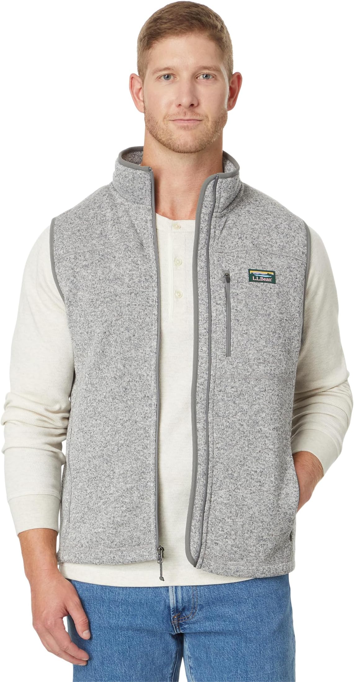 

Жилет L.L.Bean Sweater Fleece Vest, цвет Grey Heather