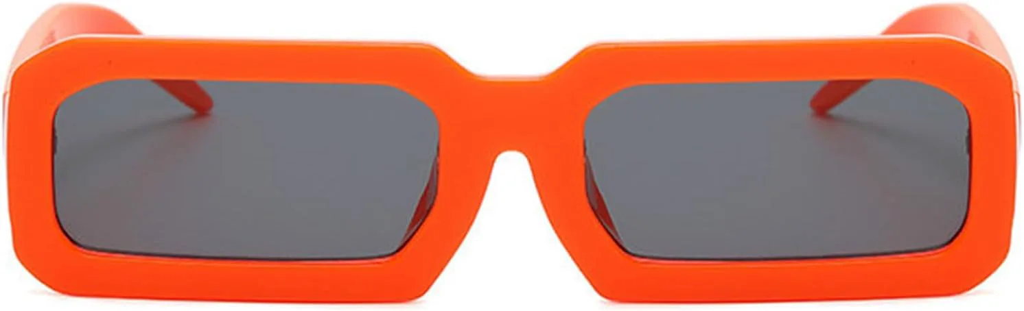 

Willochra Модные маленькие прямоугольные солнцезащитные очки для женщин в стиле ретро 90-х с защитой UV400, модные квадратные солнцезащитные очки для мужчин, C8